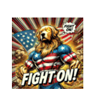 ゴールデンレトリーバー【最強・アメコミ】（個別スタンプ：35）