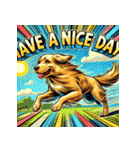 ゴールデンレトリーバー【最強・アメコミ】（個別スタンプ：37）