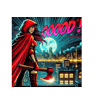 最強赤ずきん【アメコミ風】（個別スタンプ：4）