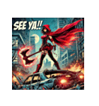 最強赤ずきん【アメコミ風】（個別スタンプ：5）