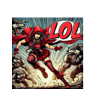 最強赤ずきん【アメコミ風】（個別スタンプ：8）