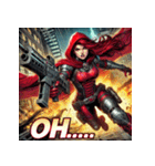 最強赤ずきん【アメコミ風】（個別スタンプ：10）