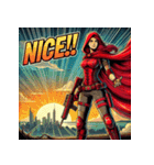 最強赤ずきん【アメコミ風】（個別スタンプ：13）