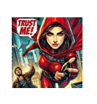 最強赤ずきん【アメコミ風】（個別スタンプ：16）