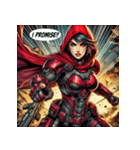 最強赤ずきん【アメコミ風】（個別スタンプ：18）