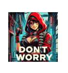 最強赤ずきん【アメコミ風】（個別スタンプ：19）