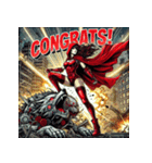 最強赤ずきん【アメコミ風】（個別スタンプ：23）