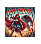 最強赤ずきん【アメコミ風】（個別スタンプ：25）