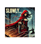 最強赤ずきん【アメコミ風】（個別スタンプ：32）