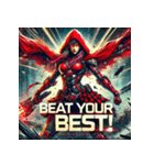 最強赤ずきん【アメコミ風】（個別スタンプ：35）