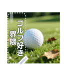 ゴルフボール☆シンプル使いやすい文字自由（個別スタンプ：13）