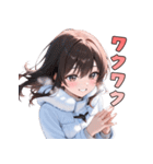 白すぎ注意！純白のコートに包まれて（個別スタンプ：30）