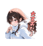 白すぎ注意！純白のコートに包まれて（個別スタンプ：38）