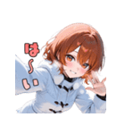 白すぎ注意！純白のコートに包まれて（個別スタンプ：40）