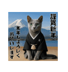 毎年使える♡ロシアンブルーの年末年始（個別スタンプ：6）