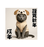 毎年使える♡ロシアンブルーの年末年始（個別スタンプ：39）