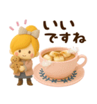 くすみカラー☆冬のほのぼのカノジョ☆3D（個別スタンプ：8）