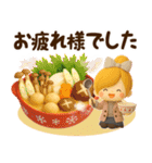 くすみカラー☆冬のほのぼのカノジョ☆3D（個別スタンプ：14）