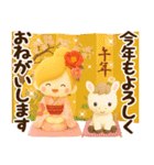 くすみカラー☆冬のほのぼのカノジョ☆3D（個別スタンプ：34）