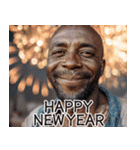 お正月のガーナ人【謹賀新年/あけおめ】（個別スタンプ：14）