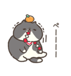 ☆とろけるネコのお正月☆ハチワレ（個別スタンプ：33）