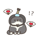 ☆とろけるネコのお正月☆ハチワレ（個別スタンプ：36）