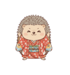 ほっこりハリネズミのお正月スタンプ⭐︎（個別スタンプ：16）