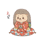 ほっこりハリネズミのお正月スタンプ⭐︎（個別スタンプ：27）