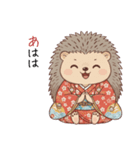 ほっこりハリネズミのお正月スタンプ⭐︎（個別スタンプ：28）