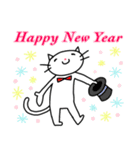 しろねこが新年をお祝いするよ！2026（個別スタンプ：2）