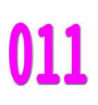 局番数字桃色 N（個別スタンプ：5）