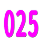 局番数字桃色 N（個別スタンプ：8）