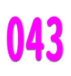 局番数字桃色 N（個別スタンプ：13）