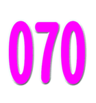 局番数字桃色 N（個別スタンプ：25）