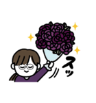 年末年始、やる事多すぎイイィーーッ！(紫)（個別スタンプ：35）