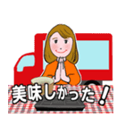 キッチンカー シリーズ 赤いキッチンカー（個別スタンプ：23）