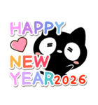 飛び出す☆クロネコすたんぷ☆あけおめ2026（個別スタンプ：2）