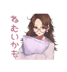 冬のメガネガール★ガーリー（個別スタンプ：7）
