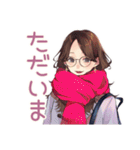 冬のメガネガール★ガーリー（個別スタンプ：10）