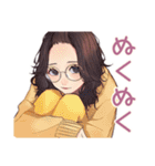 冬のメガネガール★ガーリー（個別スタンプ：11）