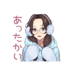 冬のメガネガール★ガーリー（個別スタンプ：12）