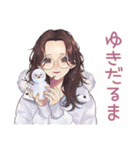 冬のメガネガール★ガーリー（個別スタンプ：18）