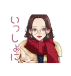 冬のメガネガール★ガーリー（個別スタンプ：19）