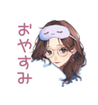 冬のメガネガール★ガーリー（個別スタンプ：20）