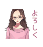 冬のメガネガール★ガーリー（個別スタンプ：21）