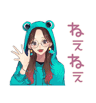 冬のメガネガール★ガーリー（個別スタンプ：22）