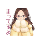 冬のメガネガール★ガーリー（個別スタンプ：23）