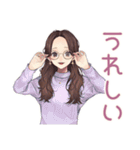 冬のメガネガール★ガーリー（個別スタンプ：24）