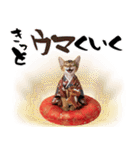 ソマリ子猫！華やかお正月あいさつスタンプ（個別スタンプ：27）