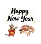 トンキニーズ子猫！かわいいお正月あいさつ（個別スタンプ：8）